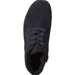 Semler – Komfort-Stiefeletten aus Veloursleder blau
