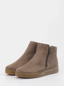 Semler – Komfort-Stiefelette aus Veloursleder taupe