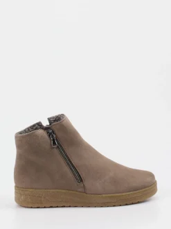Semler – Komfort-Stiefelette aus Veloursleder taupe