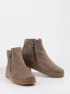 Semler – Komfort-Stiefelette aus Veloursleder taupe