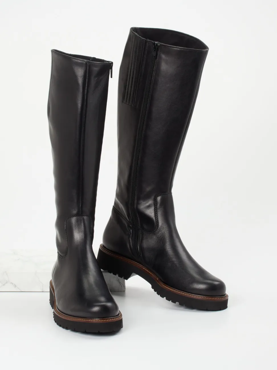 Semler – Langschaftstiefel aus Kalbleder Schwarz