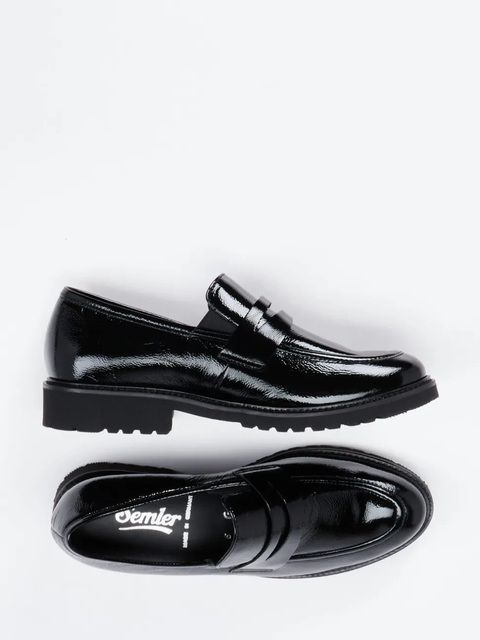 Semler – Loafer aus Lackleder in Schwarz