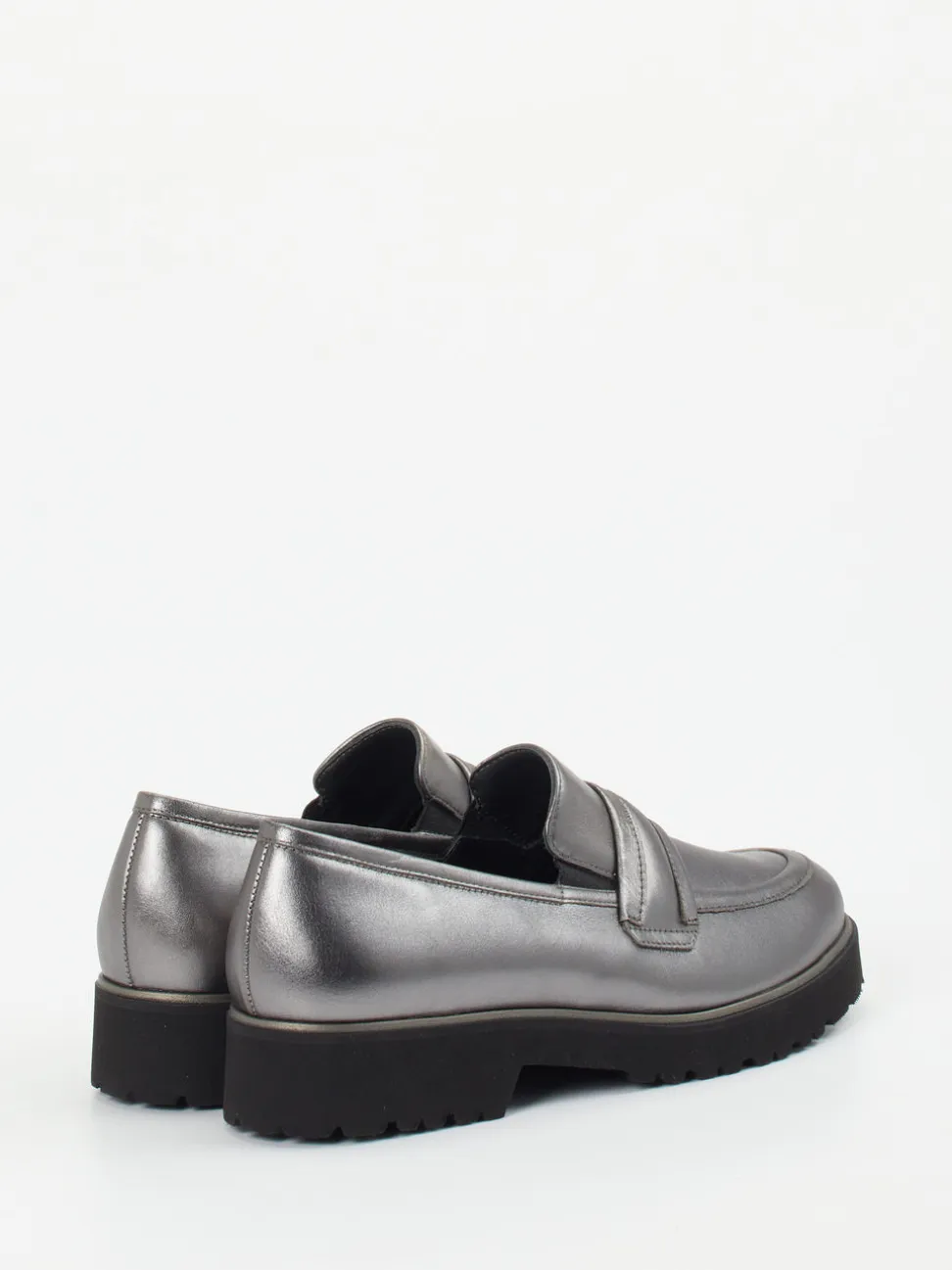 Semler – Loafer aus Metallicleder in Silber