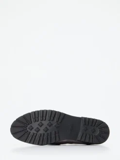 Semler – Loafer aus Metallicleder silberfarben