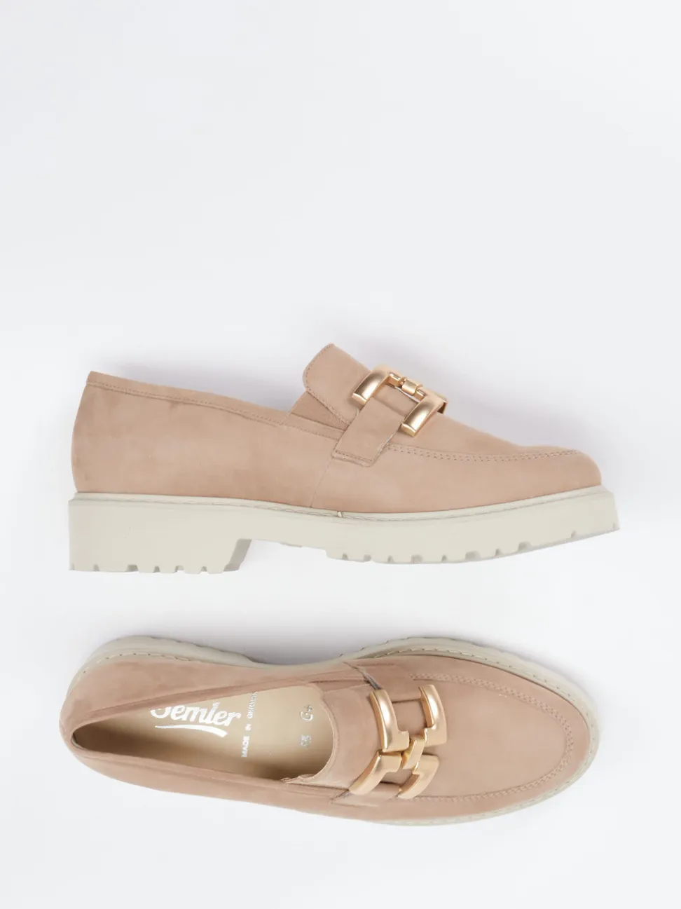 Semler – Loafer aus Nubukleder in Beige