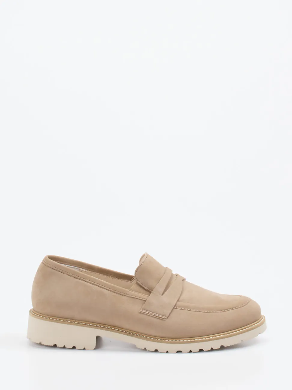 Semler – Loafer aus Nubukleder in Beige