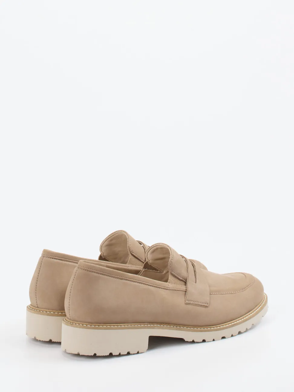 Semler – Loafer aus Nubukleder in Beige