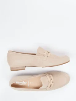 Semler – Loafer aus Veloursleder beige