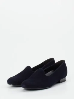 Semler – Loafer aus Veloursleder in Dunkelblau