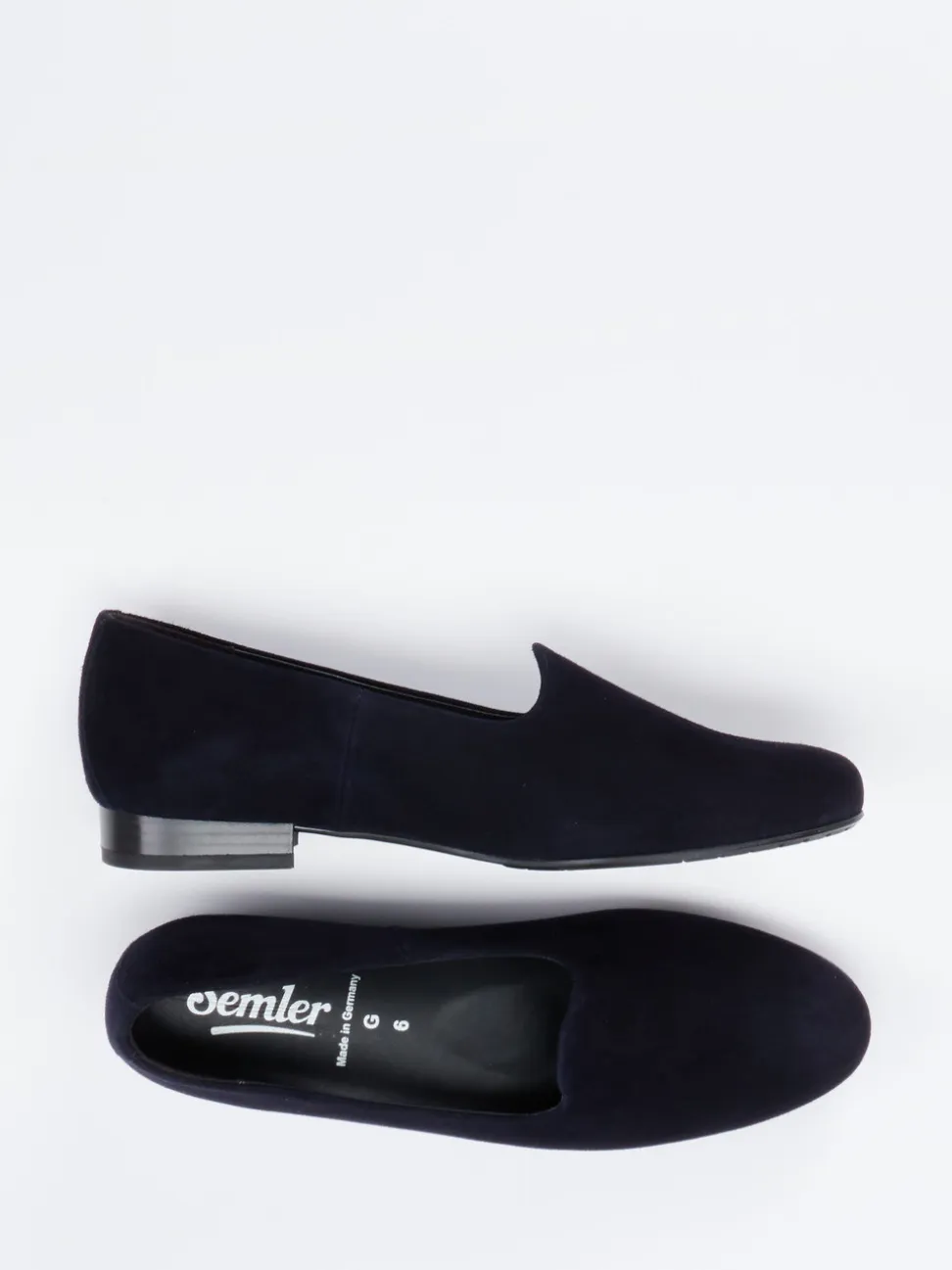 Semler – Loafer aus Veloursleder in Dunkelblau