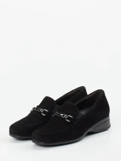 Semler – Loafer aus Veloursleder Schwarz