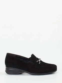 Semler – Loafer aus Veloursleder Schwarz