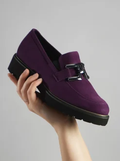Semler – Loafer aus Veloursleder in Violett