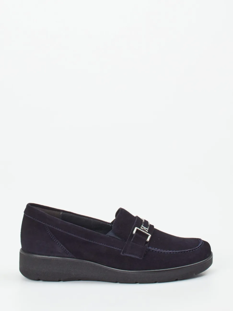 Semler – Loafer aus Veloursleder Dunkelblau
