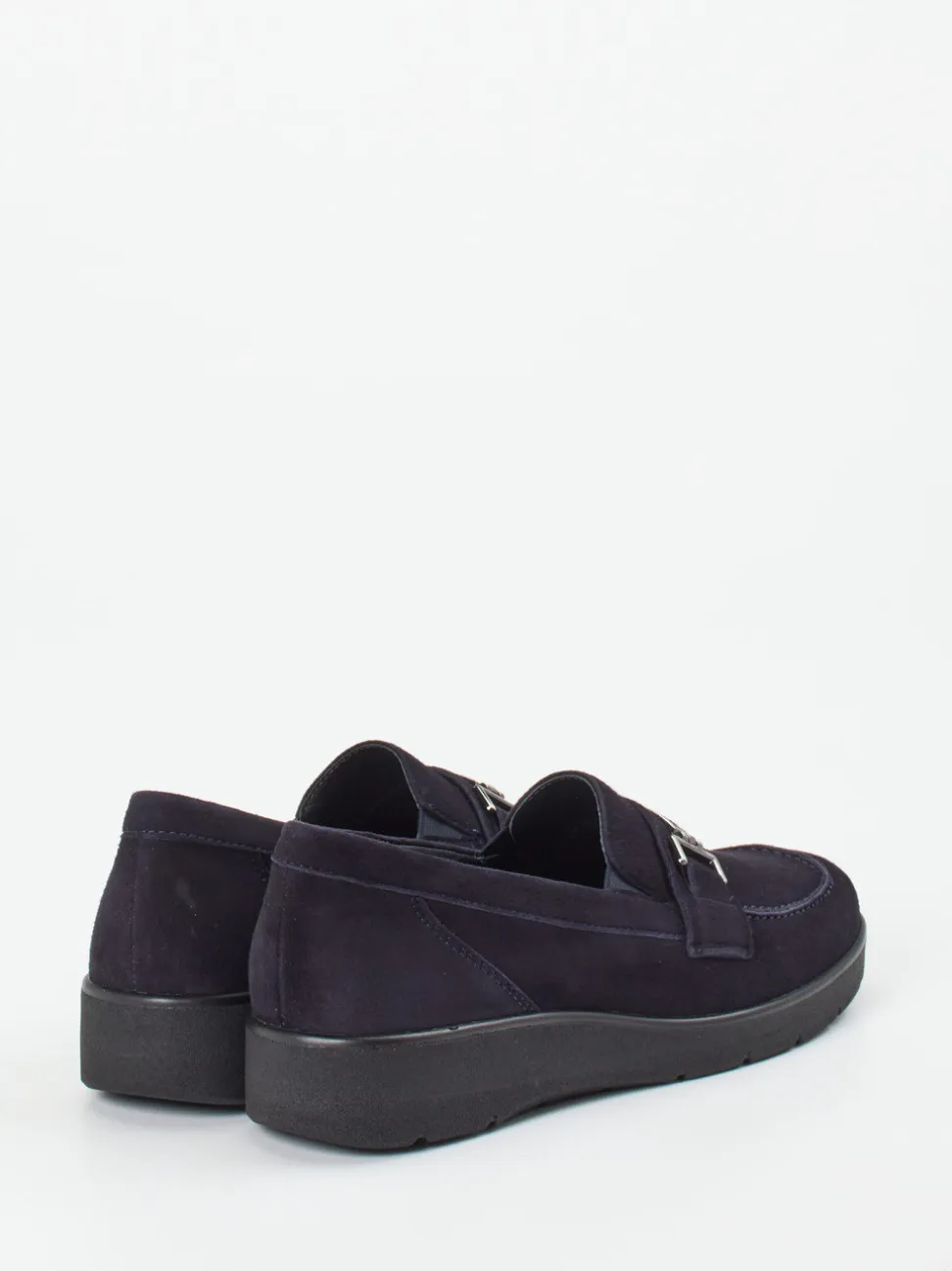 Semler – Loafer aus Veloursleder Dunkelblau