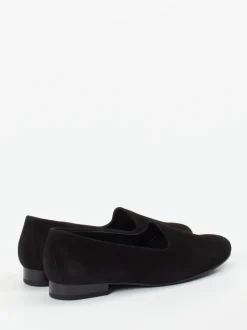Semler – Loafer aus Veloursleder schwarz