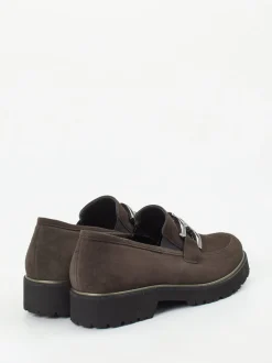 Semler – Loafer aus Veloursleder in Dunkelbraun