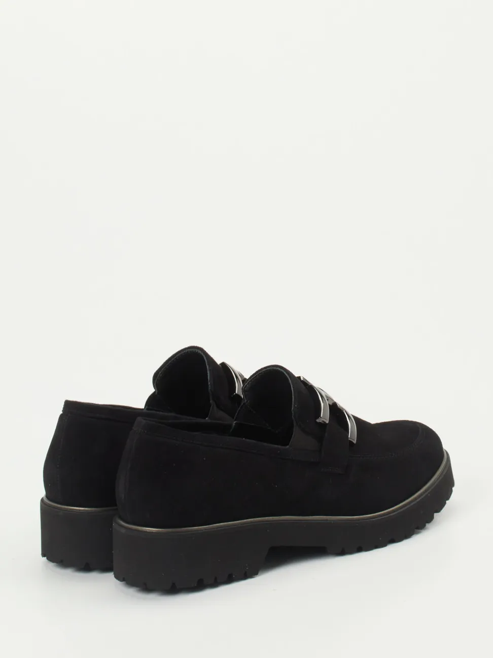 Semler – Loafer aus Veloursleder schwarz