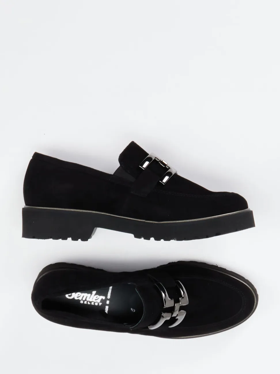 Semler – Loafer aus Veloursleder schwarz
