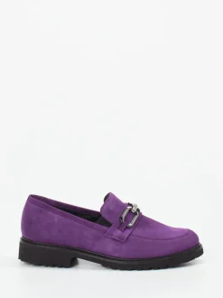 Semler – Loafer aus Veloursleder in Violett
