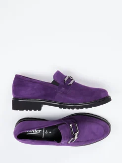 Semler – Loafer aus Veloursleder in Violett