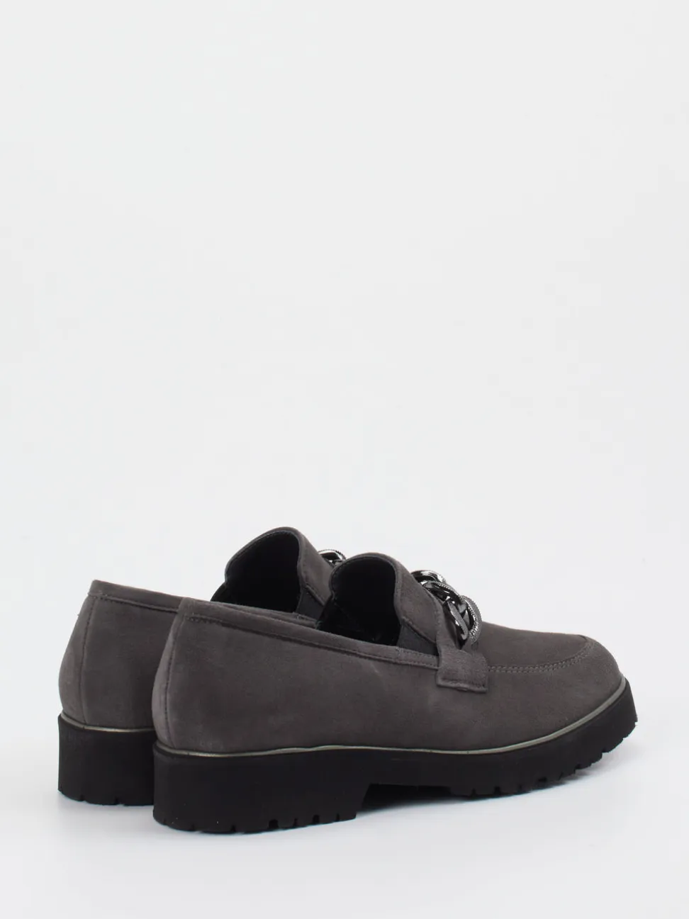 Semler – Loafer aus Veloursleder in Grau
