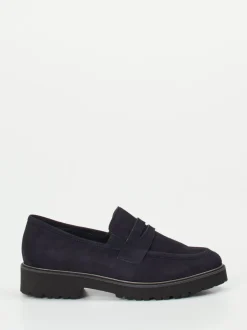 Semler – Loafer aus Veloursleder Dunkelblau