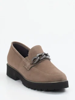 Semler – Loafer aus Veloursleder in Taupe