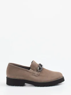 Semler – Loafer aus Veloursleder in Taupe