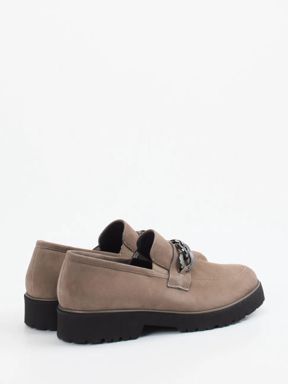 Semler – Loafer aus Veloursleder in Taupe