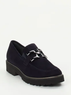 Semler – Loafer aus Veloursleder tiefdunkelblau