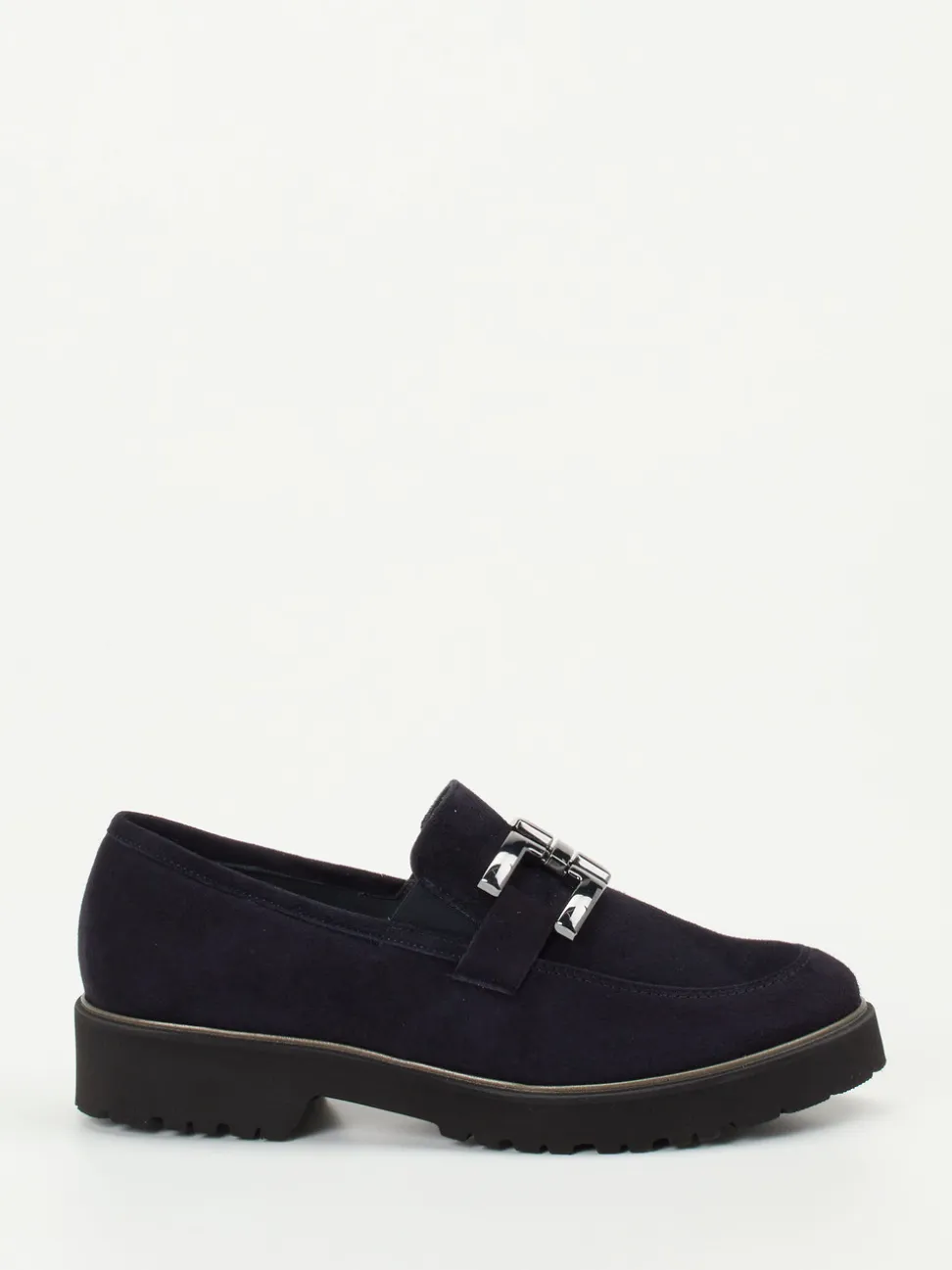 Semler – Loafer aus Veloursleder tiefdunkelblau