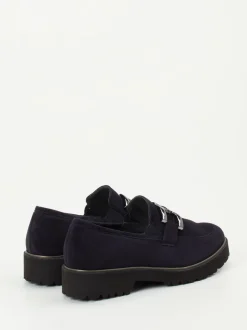 Semler – Loafer aus Veloursleder tiefdunkelblau