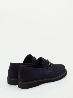 Semler – Loafer aus Veloursleder in Dunkelblau