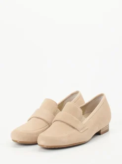 Semler – Loafer aus Veloursleder beige