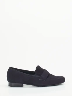 Semler – Loafer aus Veloursleder in Dunkelblau