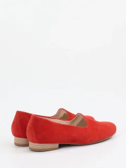 Semler – Loafer aus Veloursleder in Signalrot