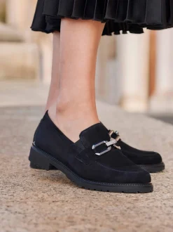Semler – Loafer aus Veloursleder in Schwarz