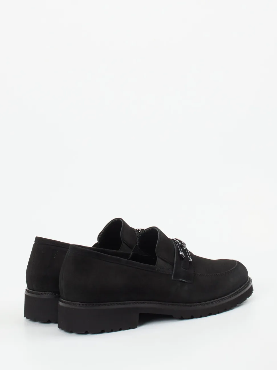 Semler – Loafer aus Veloursleder in Schwarz