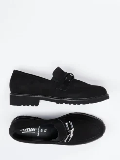 Semler – Loafer aus Veloursleder in Schwarz