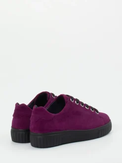 Semler – Low-Top Sneaker aus Veloursleder pflaume