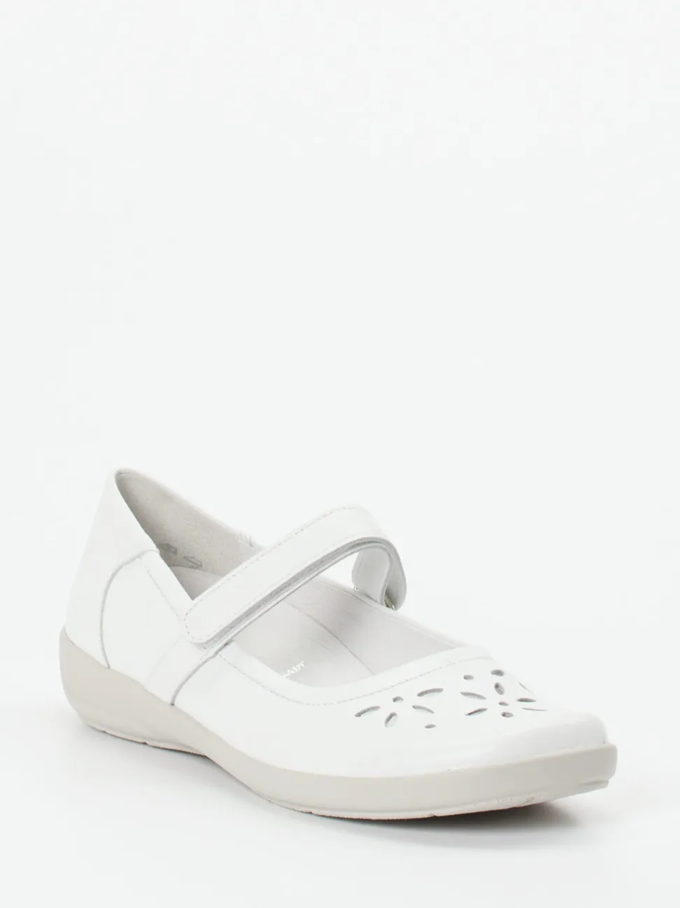 Semler – Mary Jane Ballerinas aus Kalbleder weiß