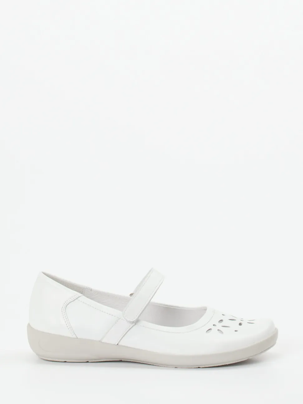Semler – Mary Jane Ballerinas aus Kalbleder weiß