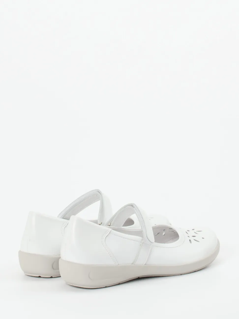 Semler – Mary Jane Ballerinas aus Kalbleder weiß