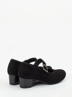 Semler – Mary Jane Pumps aus Veloursleder schwarz