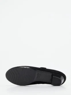 Semler – Mary Jane Pumps aus Veloursleder schwarz