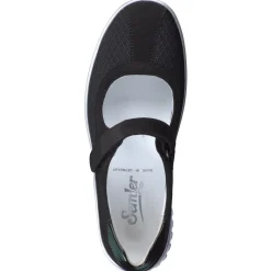 Semler – Mary Jane Sneaker aus Veloursleder schwarz