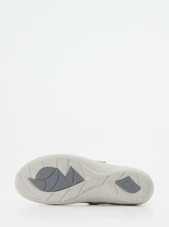 Semler – Mary-Jane-Halbschuh aus Veloursleder grau