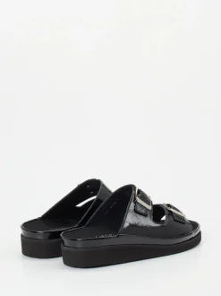 Semler – Pantoletten aus Lackleder in Schwarz