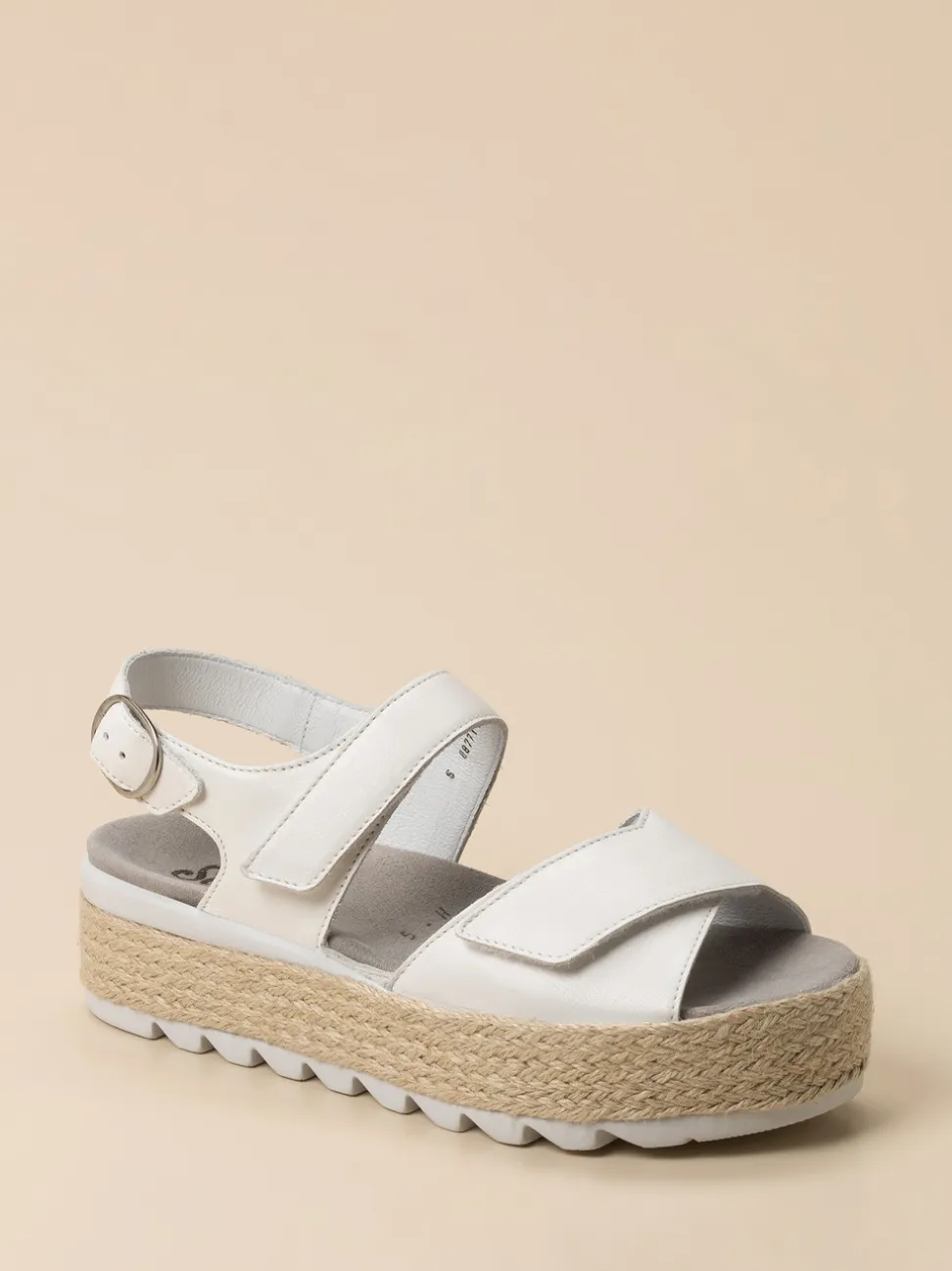 Semler – Plateau-Sandalen aus Kalbleder Weiß